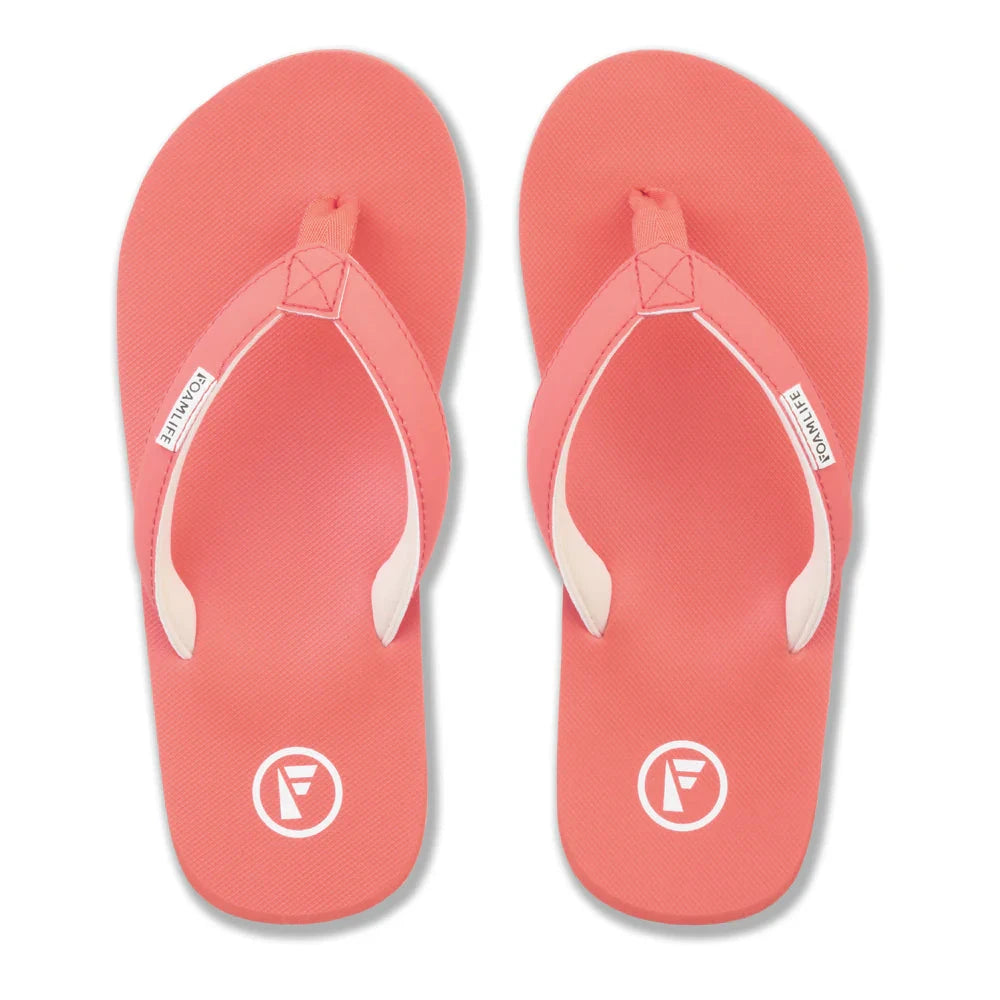 Lixi Flip Flops - Coral Orange Women's Flipflops,Shoes & Boots Foamlife UK 4