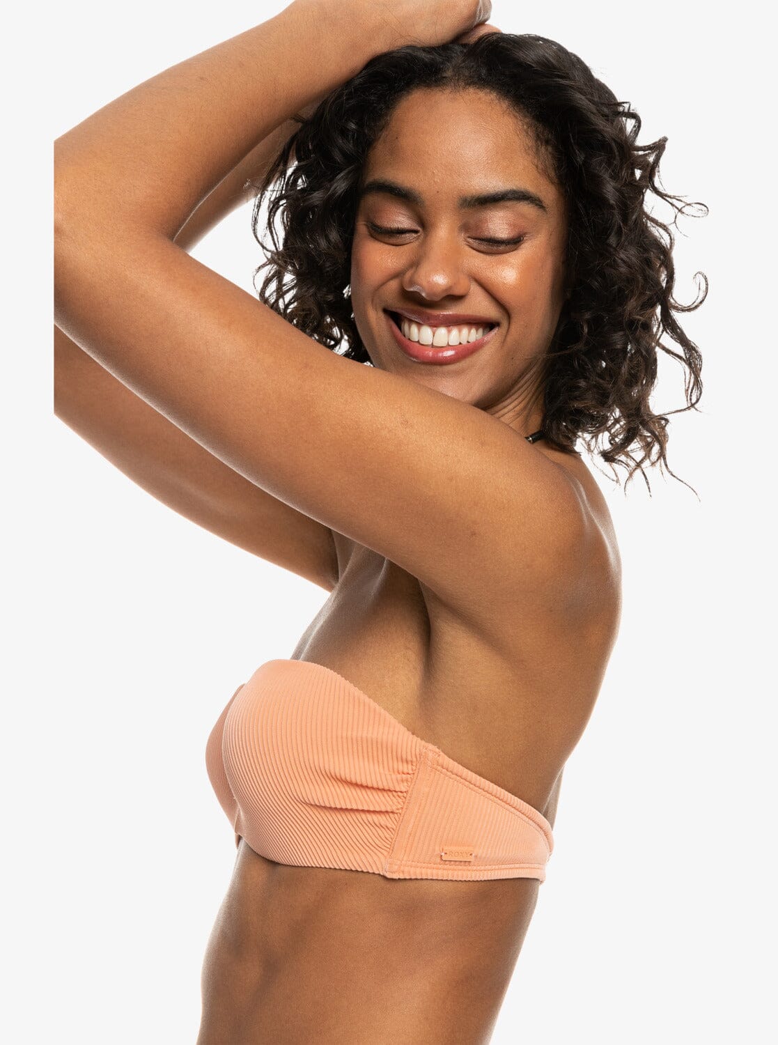 Love The Beach Vibe Bandeau Top - Salmon Women's Swimsuits & Bikinis Roxy