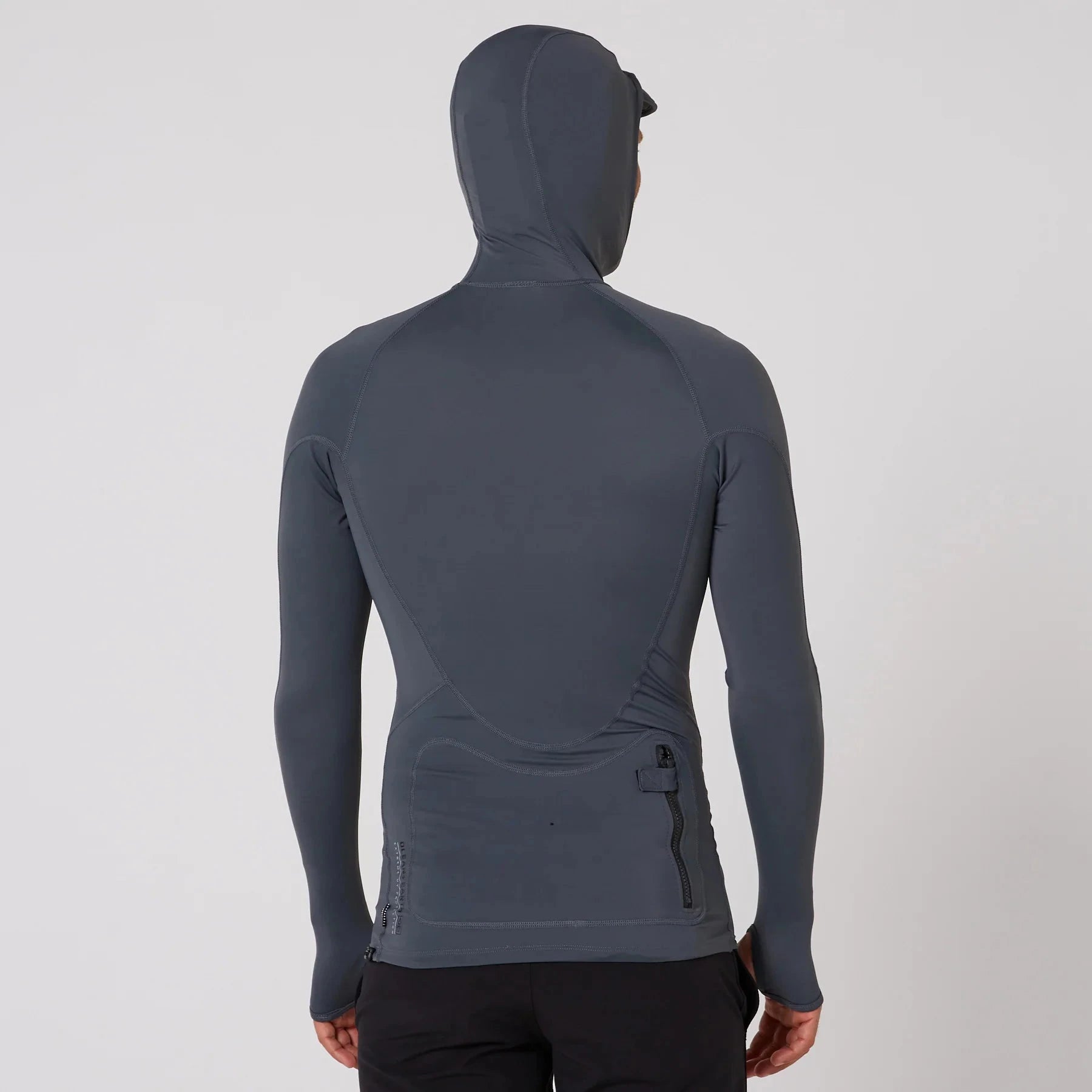 Men's Tropic Hooded Long Sleeve Rash Shirt - Charcoal Men's Rash Vests & Shorts Ocean & Earth