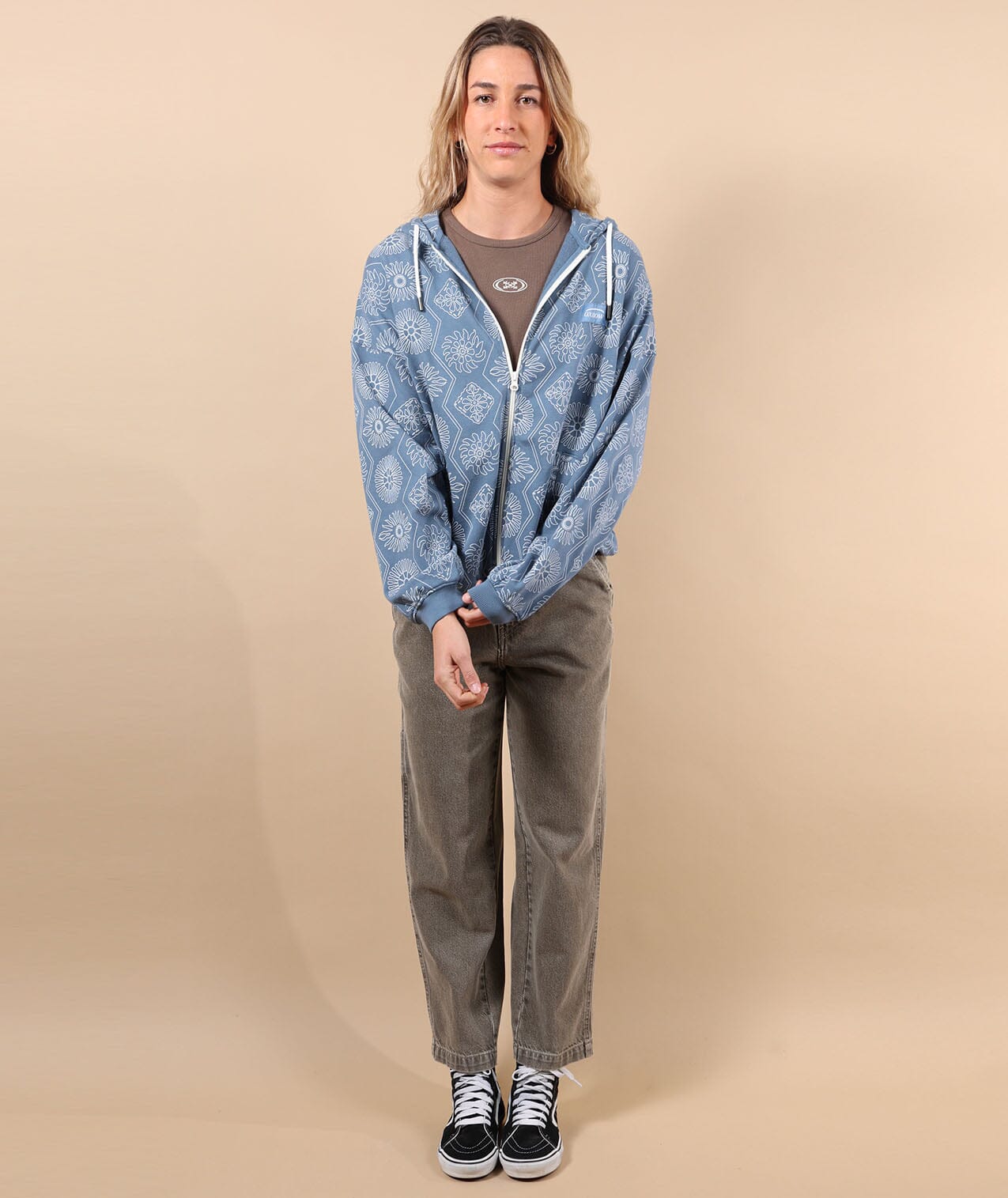 Motel Zipped Hoodie - Lost Blue Women's Hoodies & Sweatshirts Oxbow