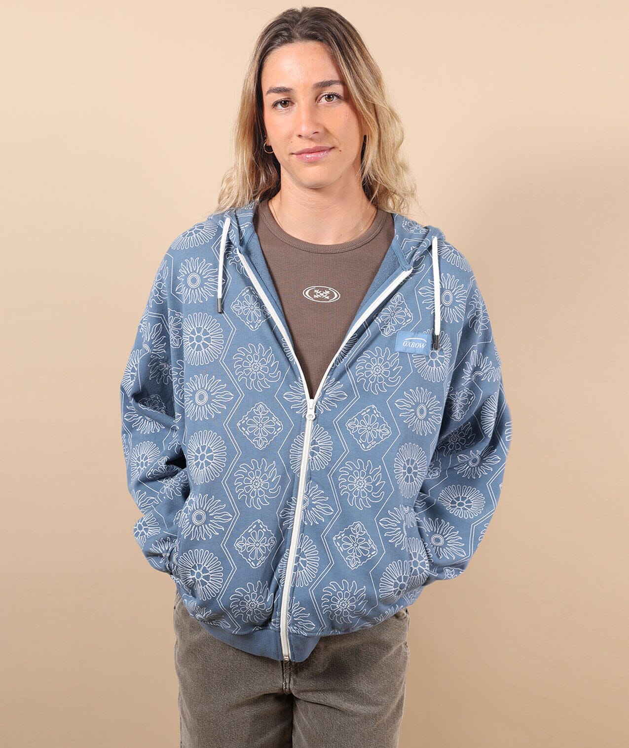 Motel Zipped Hoodie - Lost Blue Women's Hoodies & Sweatshirts Oxbow XS