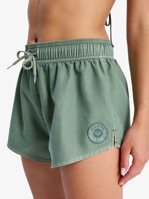 No Bad Waves Boardshort - Oil Green Women's Shorts & Boardshorts Roxy M