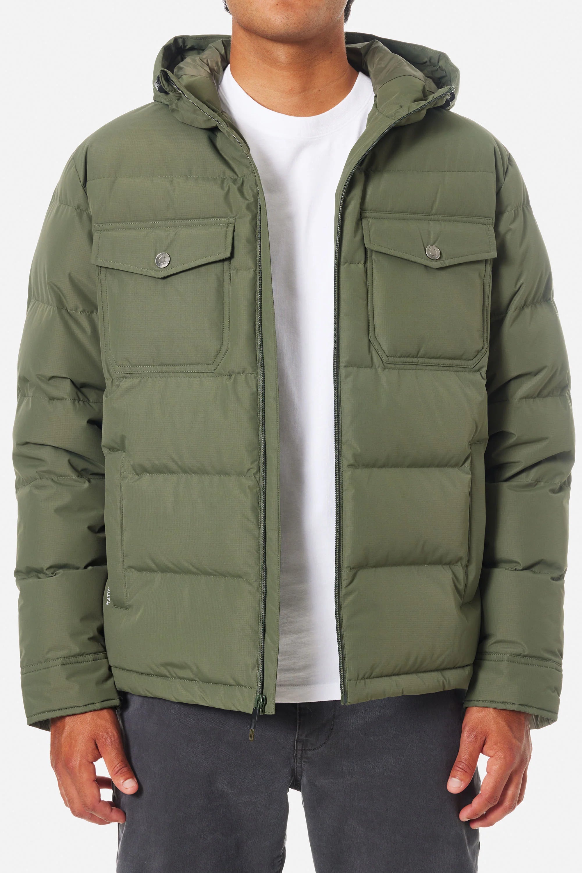 OTG SUMMIT HOODED DOWN JACKET - Thyme Men's Jackets Katin L