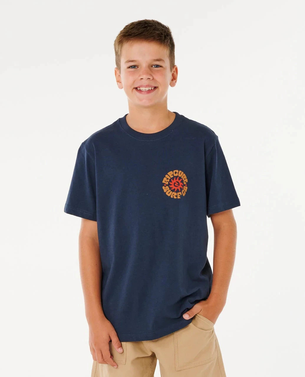 Pacific Rinse Circle Tee Boys - Dark Navy Children's Tees Rip Curl 8