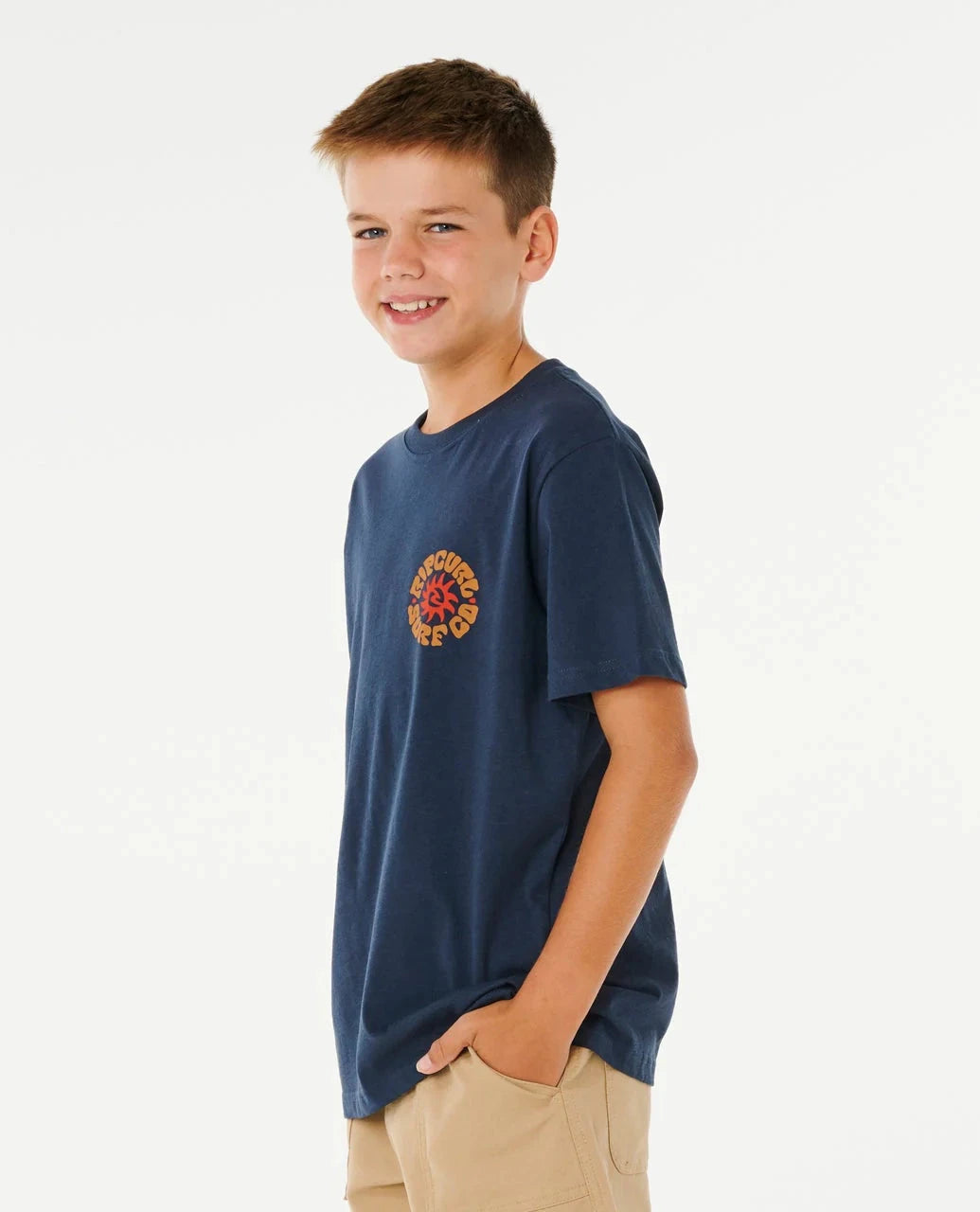 Pacific Rinse Circle Tee Boys - Dark Navy Children's Tees Rip Curl