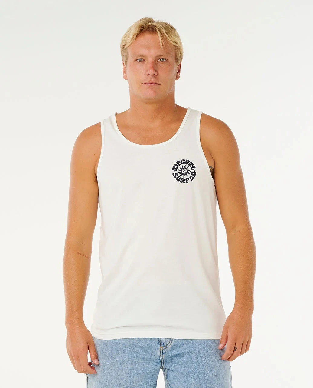 Pacific Rinse Tank - Bone Men's T-Shirts & Vests Rip Curl S