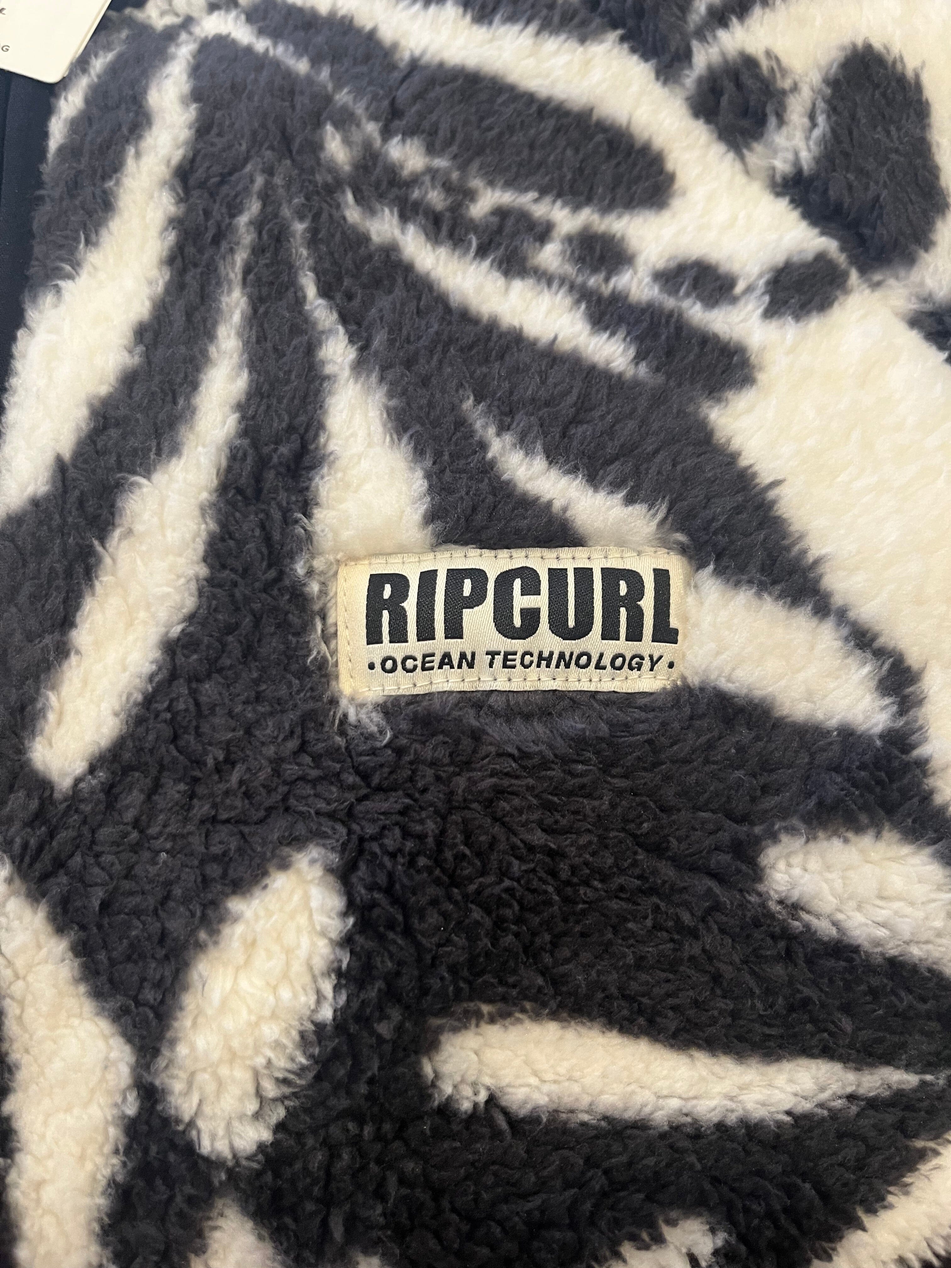 Party Wave Zipped Polar Fleece - Black/White Women's Jackets Rip Curl Women