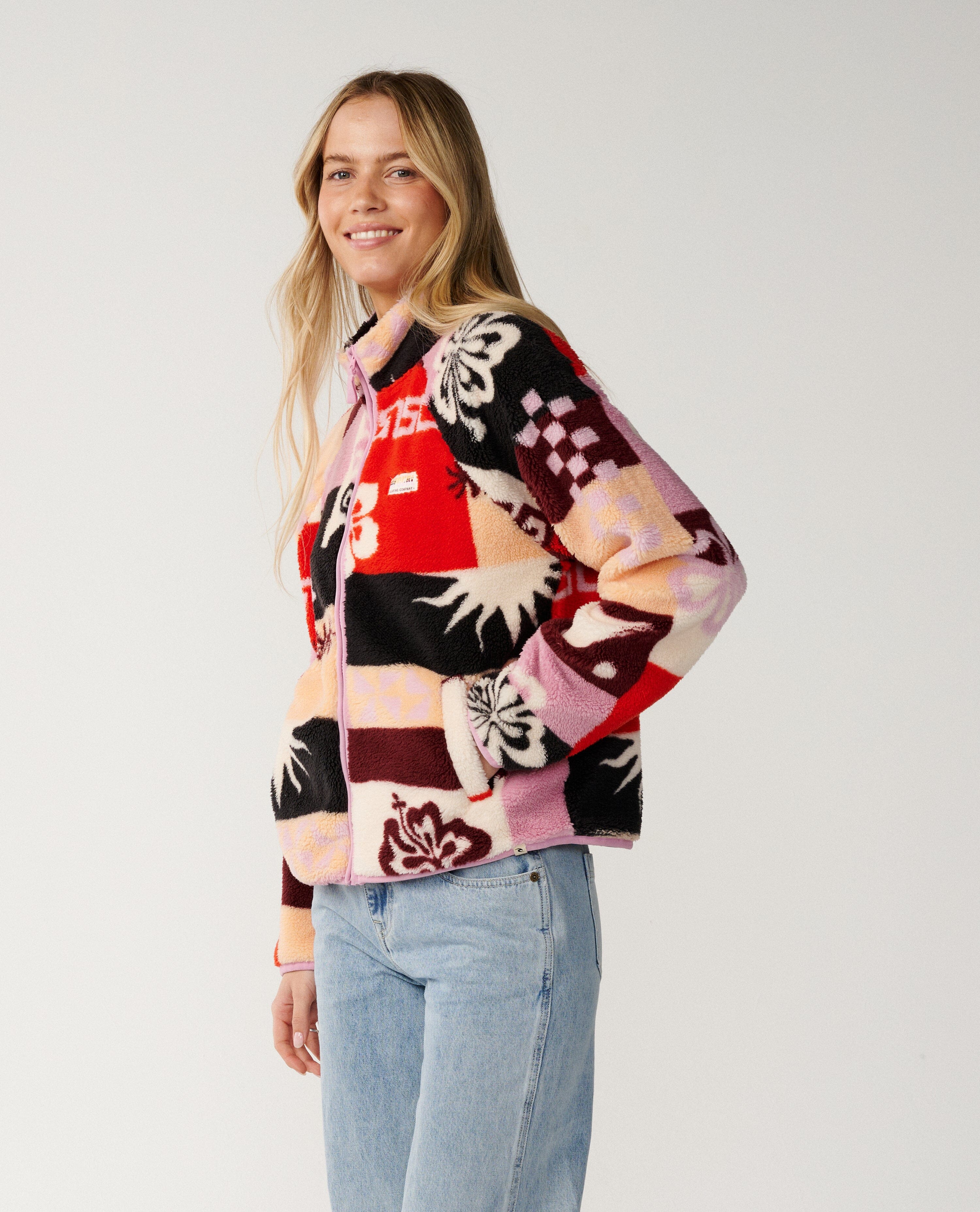 Party Wave Zipped Polar Fleece - Multi Women's Jackets Rip Curl Women