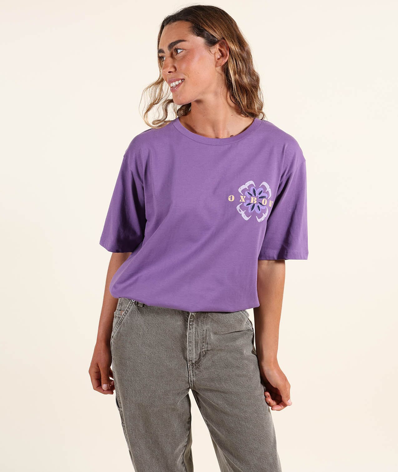 Peace Tee - Purple Women's T-Shirts and Vest Tops Oxbow