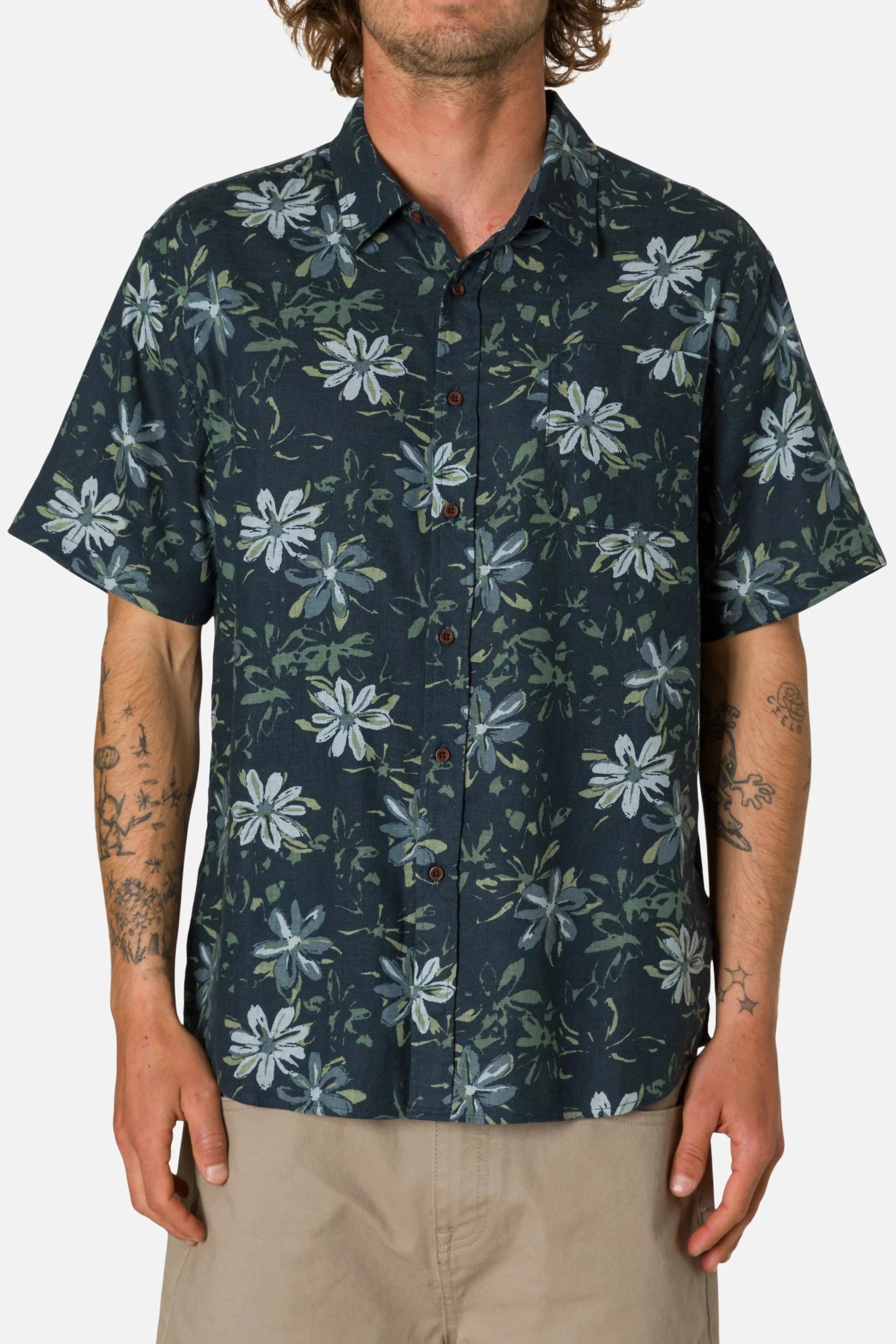 Petals Shirt - Sea Storm Men's Shirts & Polos Katin S