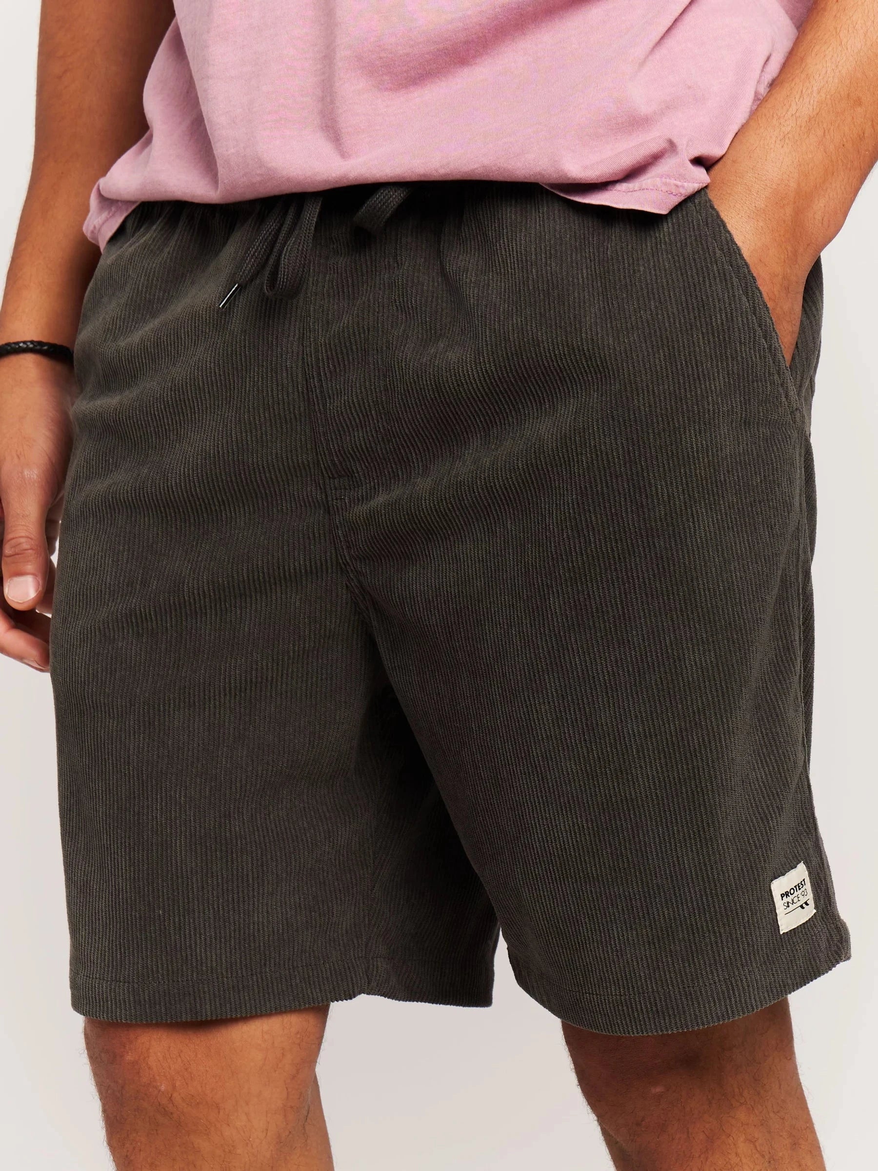 PRTULEYO Cord Short - Deep Grey Men's Shorts & Boardshorts protest