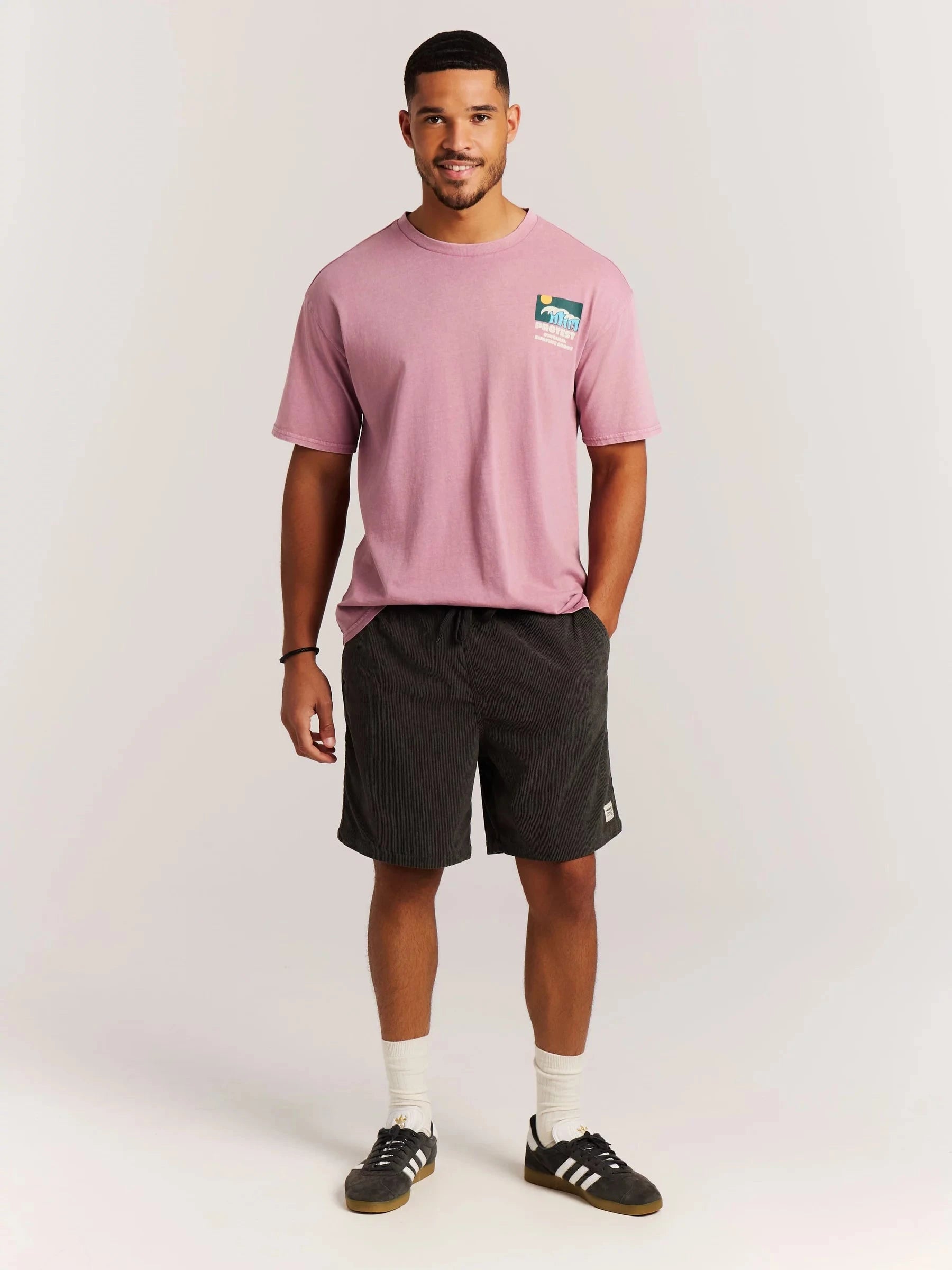 PRTULEYO Cord Short - Deep Grey Men's Shorts & Boardshorts protest S