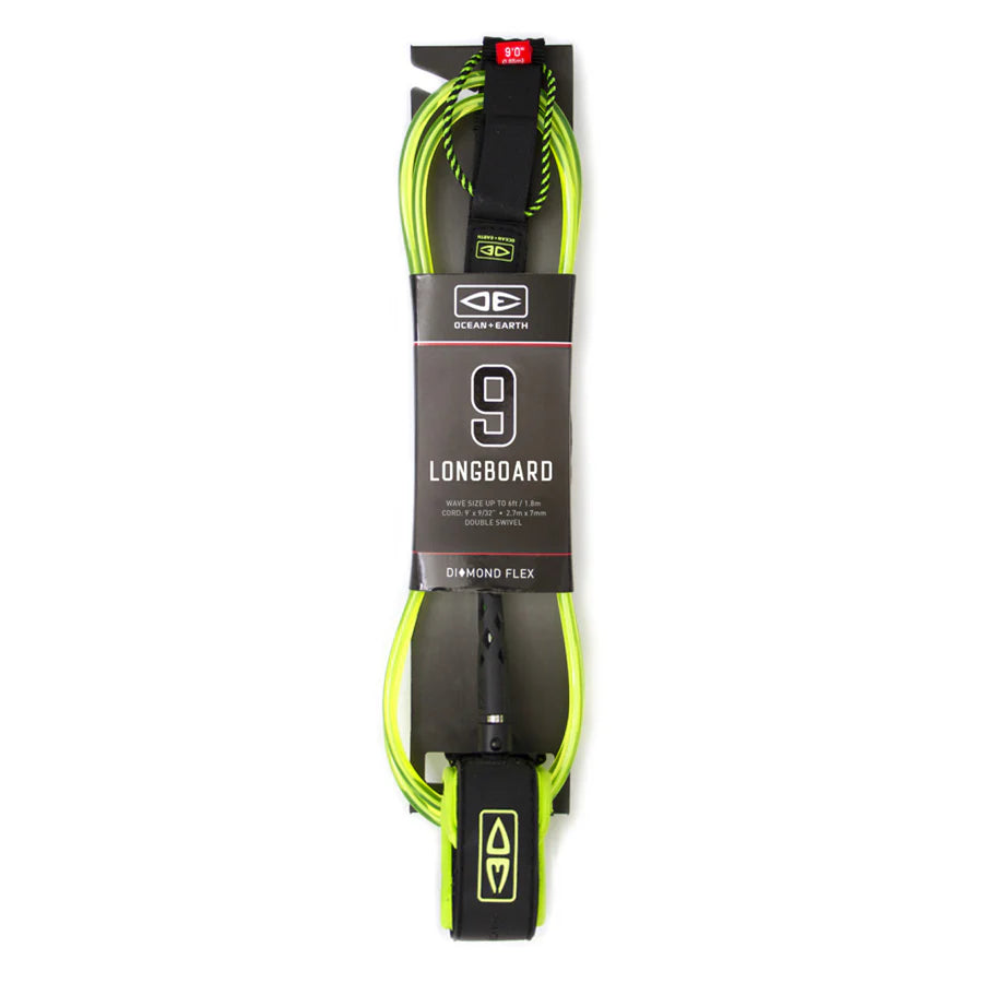 Regular 9' Ankle - 4 Colours Leashes Ocean & Earth Lime