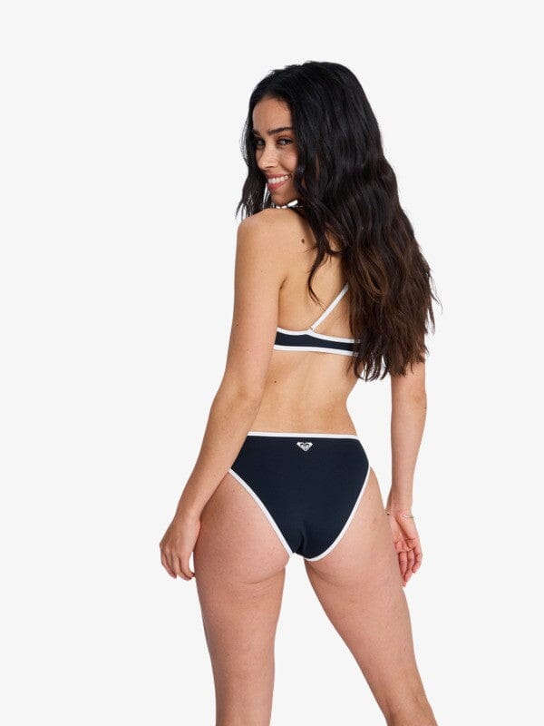 Retro Essentials Classic Bikini Bottoms - Anthracite Women's Swimsuits & Bikinis Roxy XS