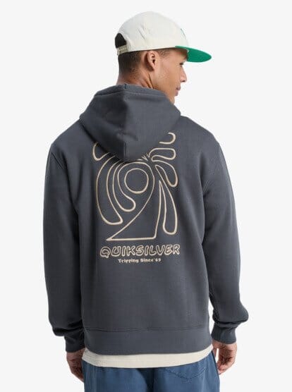 Saltwater Graphic Hoodie - Iron Gate Men's Hoodies & Sweatshirts Quiksilver