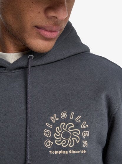 Saltwater Graphic Hoodie - Iron Gate Men's Hoodies & Sweatshirts Quiksilver