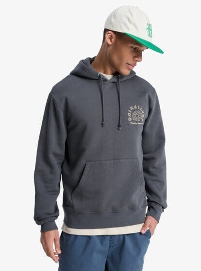 Saltwater Graphic Hoodie - Iron Gate Men's Hoodies & Sweatshirts Quiksilver S