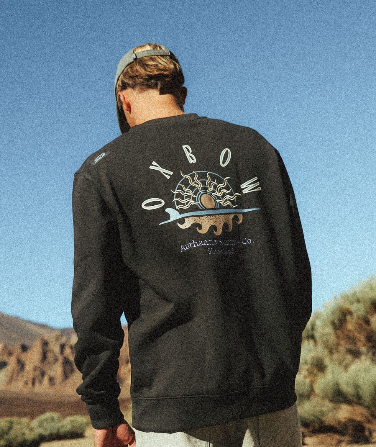 Sandbar Sweatshirt - Black Men's Hoodies & Sweatshirts Oxbow M
