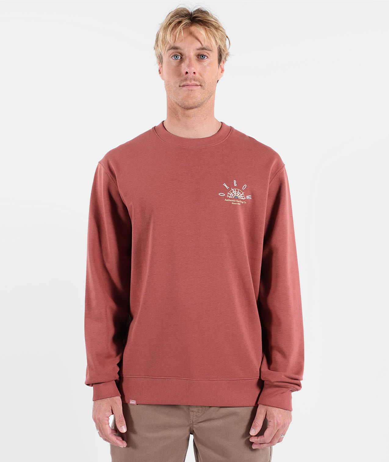 Sandbar Sweatshirt - Redwood Men's Hoodies & Sweatshirts Oxbow