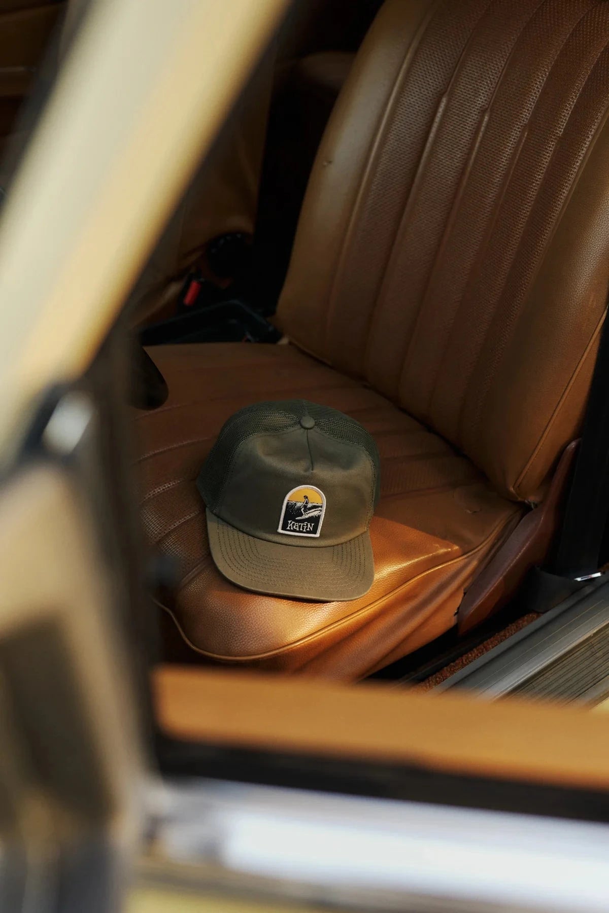 Saxon Trucker Hat - Olive Men's Hats,Caps&Beanies Katin