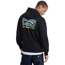 Screen Fleece Classic Surf Hoodie - Black Men's Hoodies & Sweatshirts Quiksilver