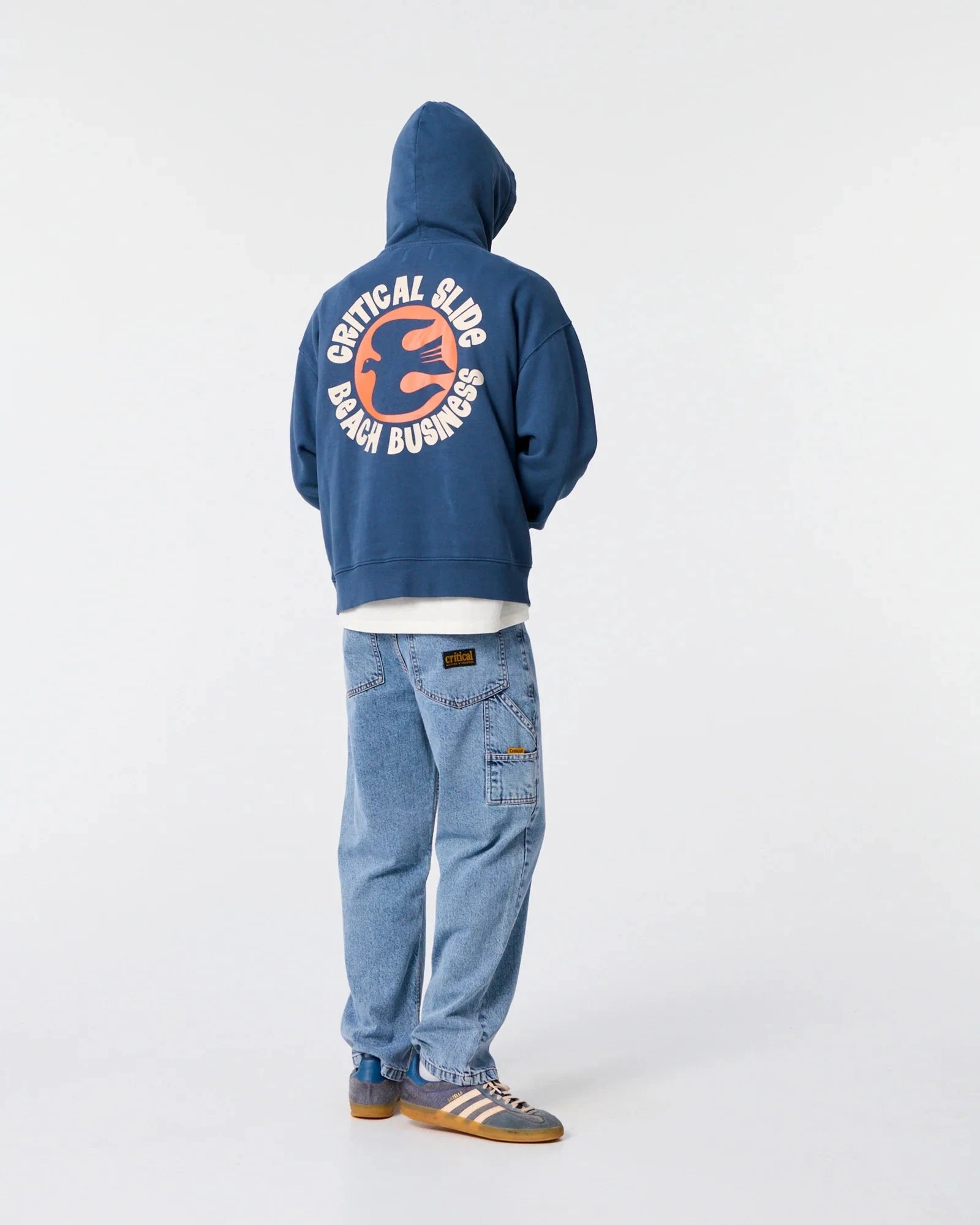 Seabird Hood - Worker Blue Men's Hoodies & Sweatshirts TCSS