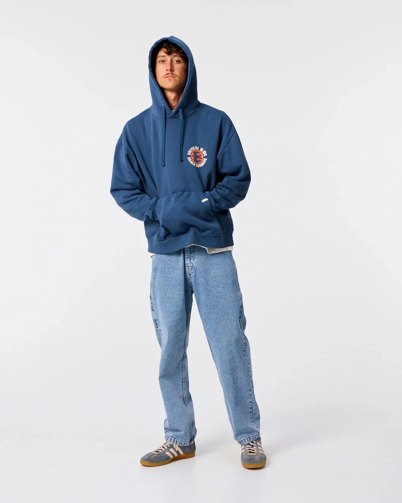 Seabird Hood - Worker Blue Men's Hoodies & Sweatshirts TCSS