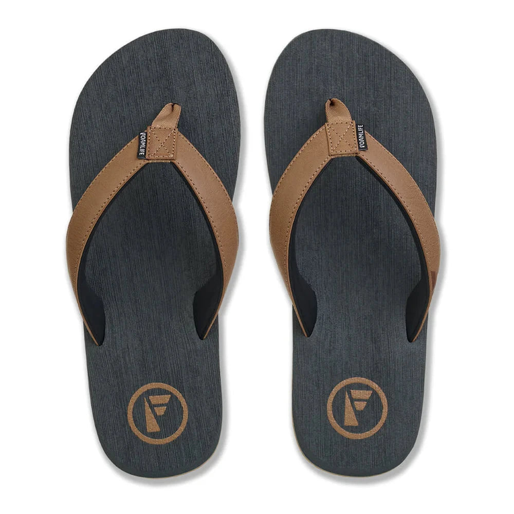 Seales Earth Flip Flops - Slate Grey Men's Shoes & Flip Flops Foamlife UK8