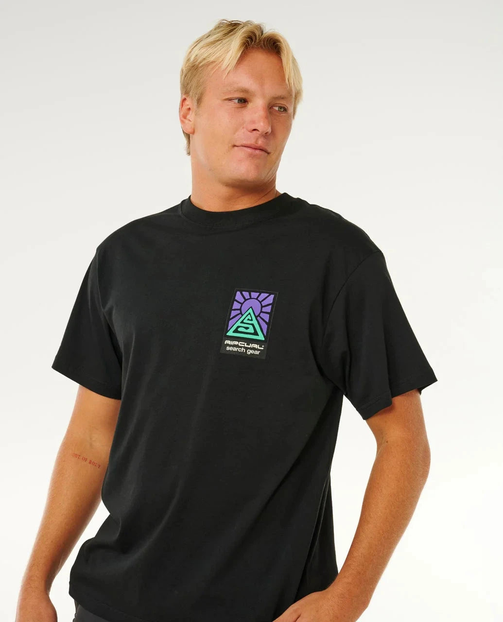 Search Dawn Tee - Black Men's T-Shirts & Vests Rip Curl S