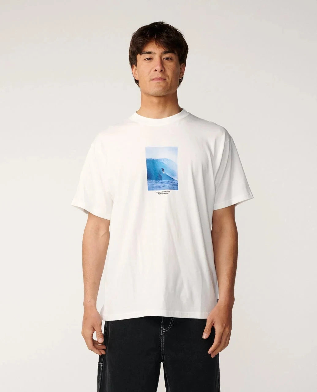 Search Series Grambeau Tee - Bone Men's T-Shirts & Vests Rip Curl S