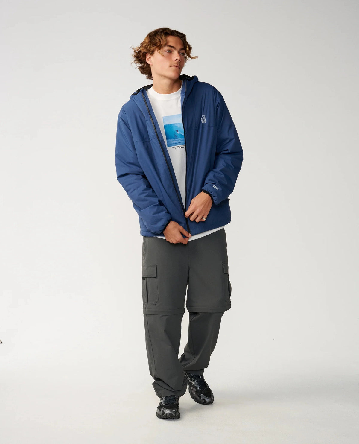 Search Series Packable Puffer Jacket - Light Navy Men's Jackets Rip Curl