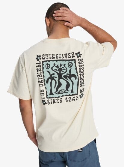 Serenity Splash - Bone White Men's T-Shirts & Vests Quiksilver S