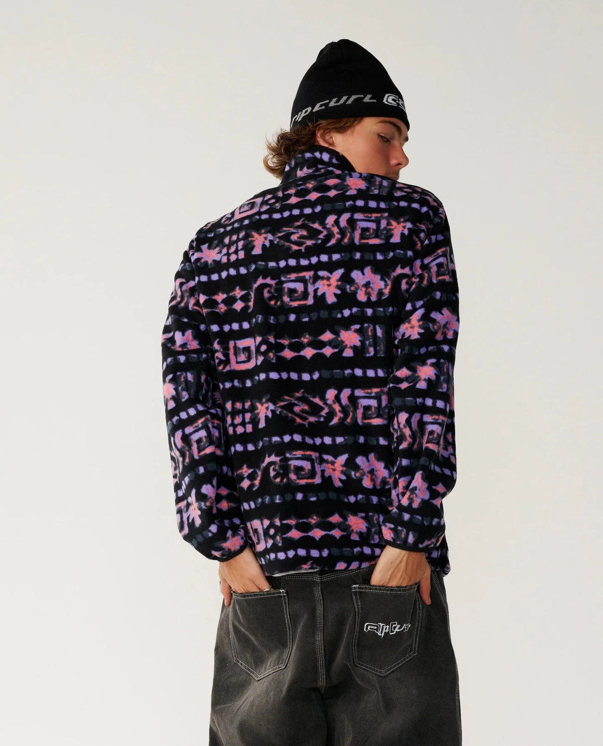 Sessions Polar Fleece - Black Men's Hoodies & Sweatshirts Rip Curl
