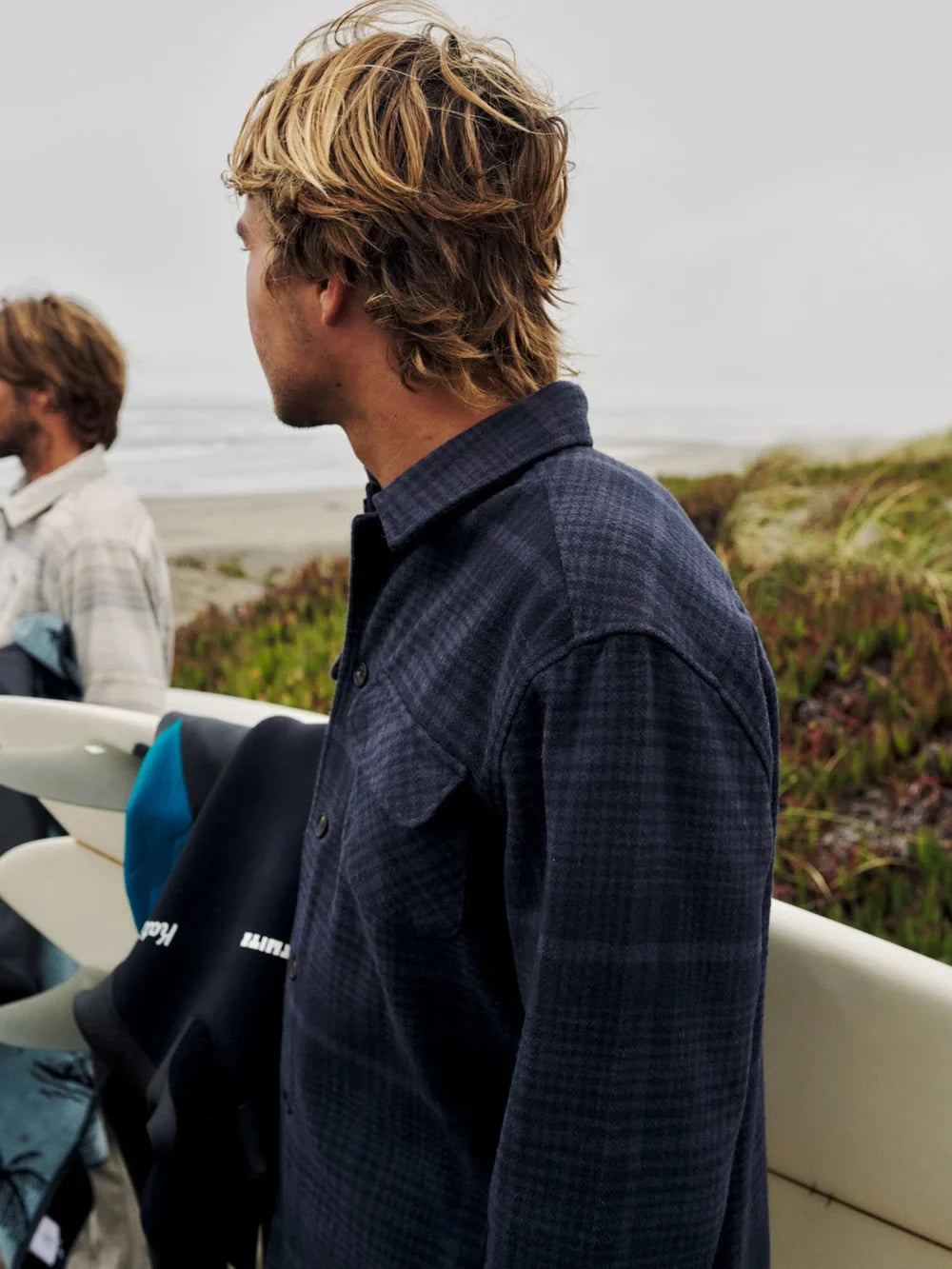 Shiloh Flannel - Navy Plaid Men's Shirts & Polos Katin