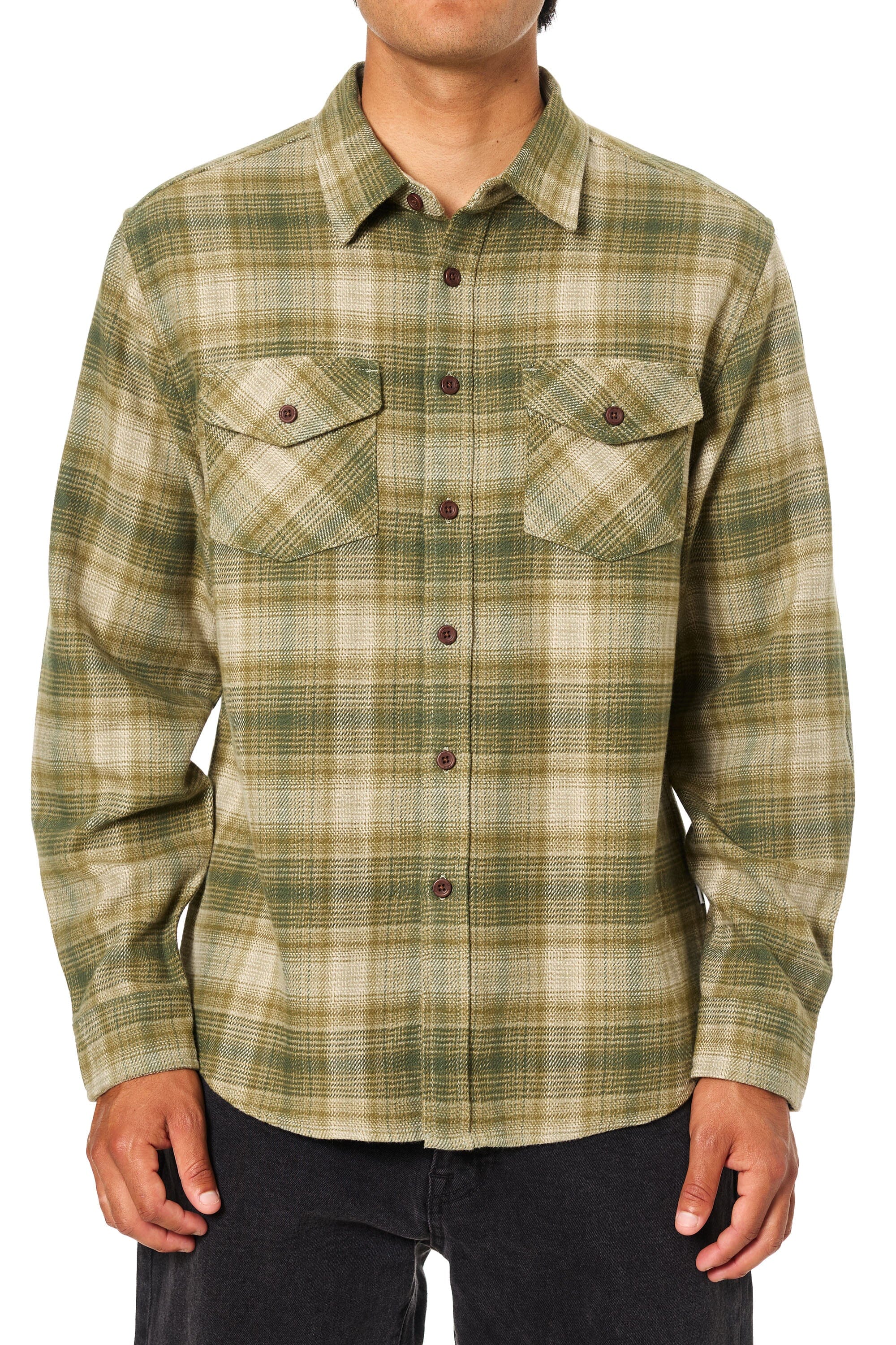 Sierra Flannel - Moss Men's Shirts & Polos Katin S