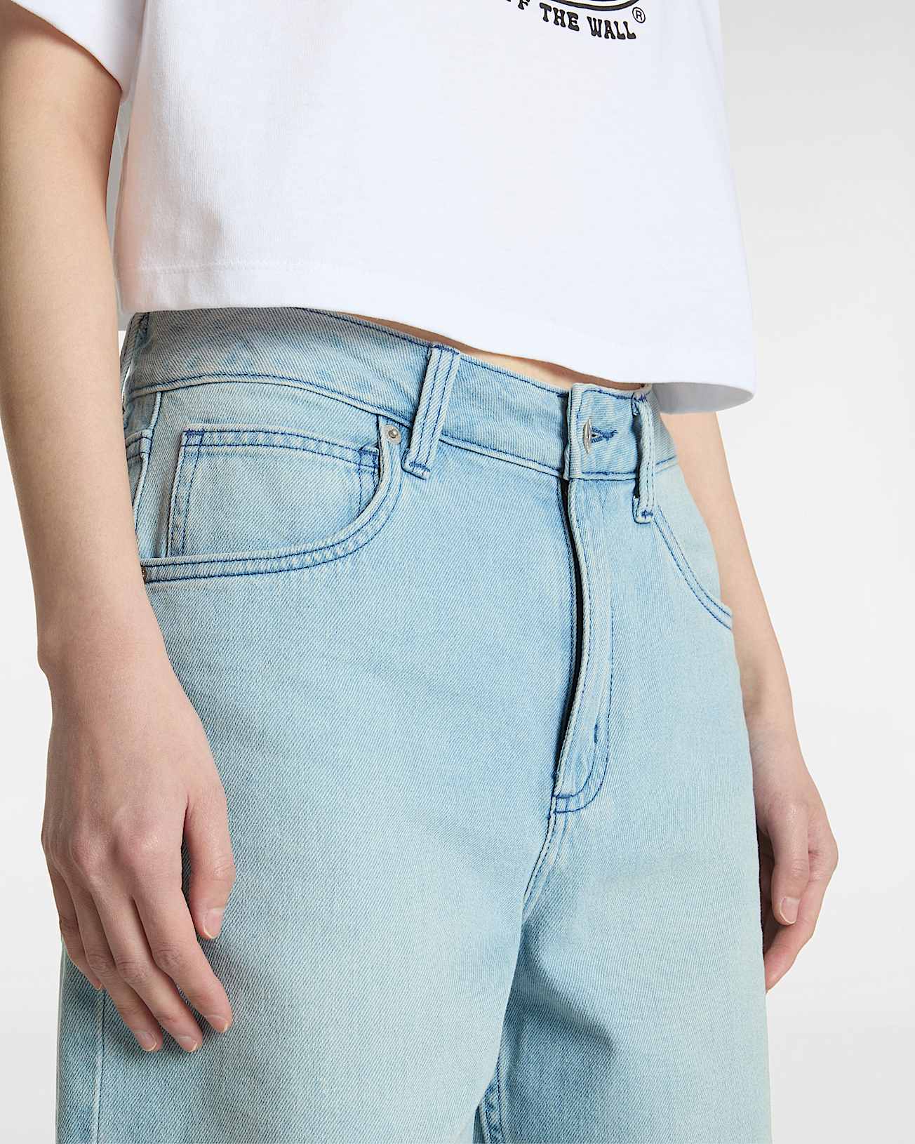 Sirelle Cut-Off Jorts - Light Stonewash Women's Shorts & Boardshorts Vans Womens