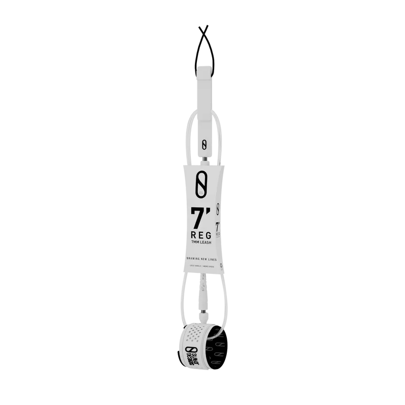 Slater Designs 7' Regular Leash - Clear Leashes Slater Designs