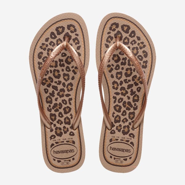 Slim Animals - Rose Gold Women's Flipflops,Shoes & Boots Havaianas UK3/4