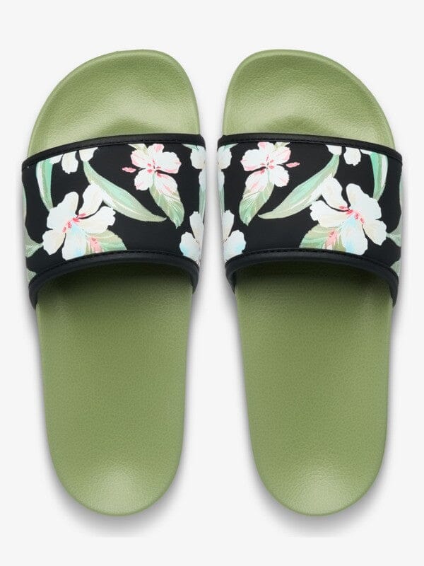 Slippy IV - Oil Green Women's Flipflops,Shoes & Boots roxy UK3