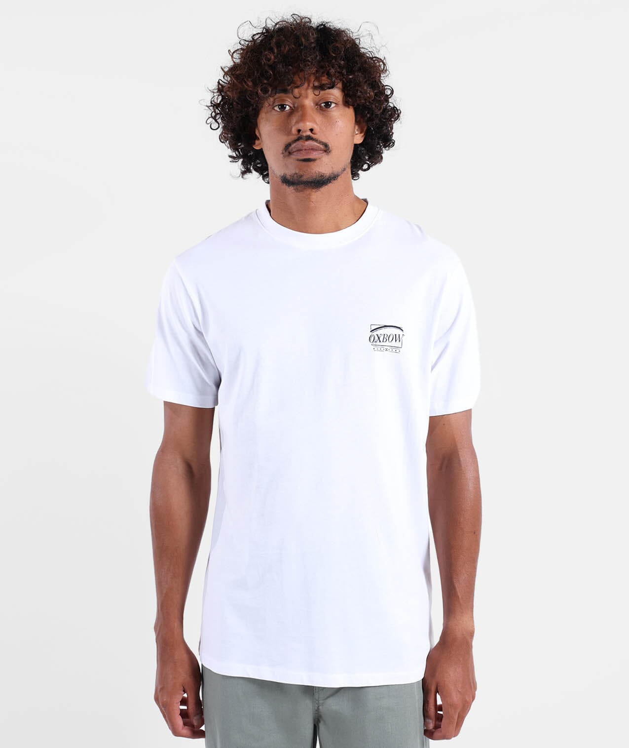Stamp Tee - White Men's T-Shirts & Vests Oxbow