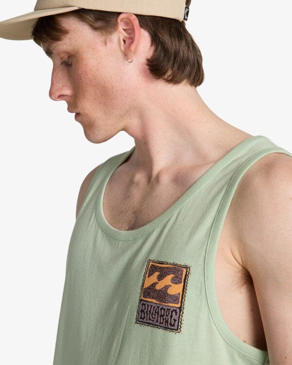 Stamp Vest - Vintage Green Men's T-Shirts & Vests Billabong