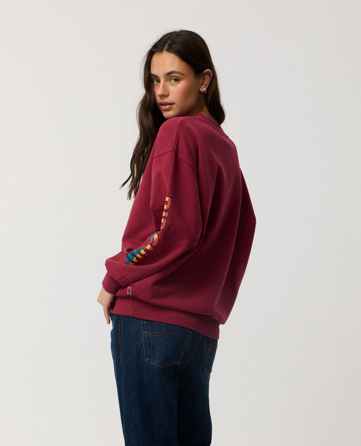 Stephanie Gilmore Heritage Oversized Fleece - Plum Women's Hoodies & Sweatshirts Rip Curl Women