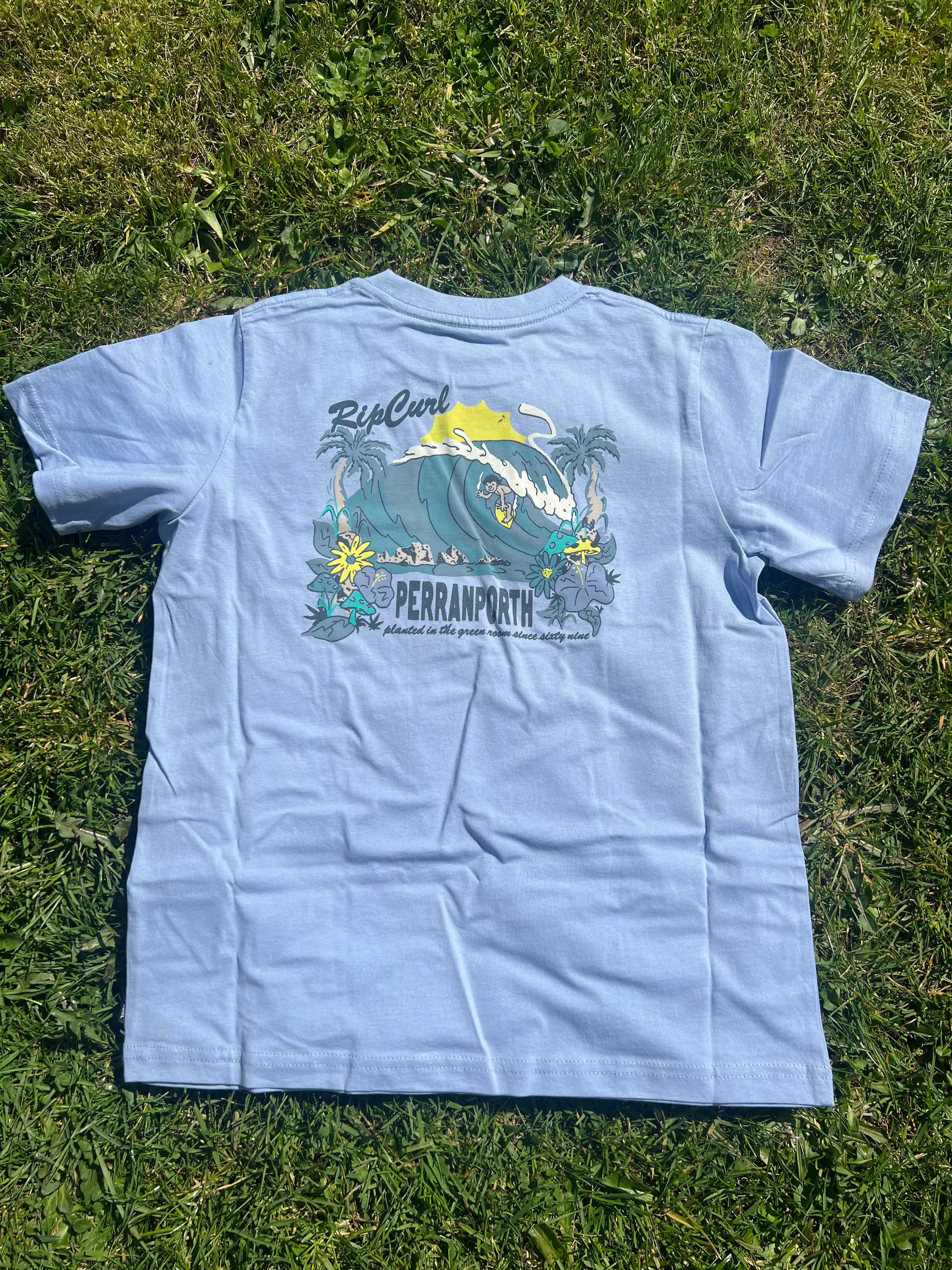 Stoked Perranporth Desto Tee - Ice Blue Children's Tees Rip Curl