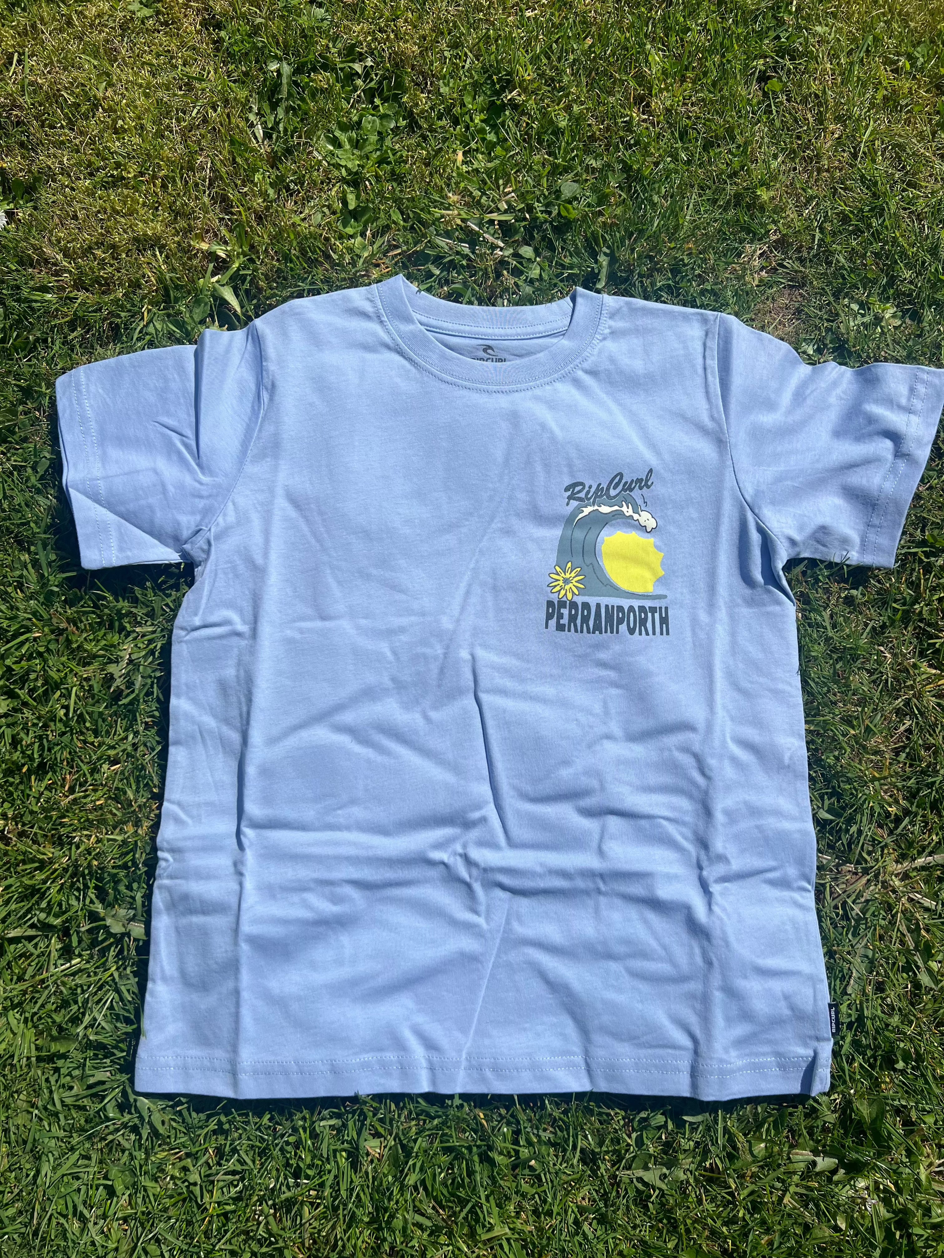 Stoked Perranporth Desto Tee - Ice Blue Children's Tees Rip Curl