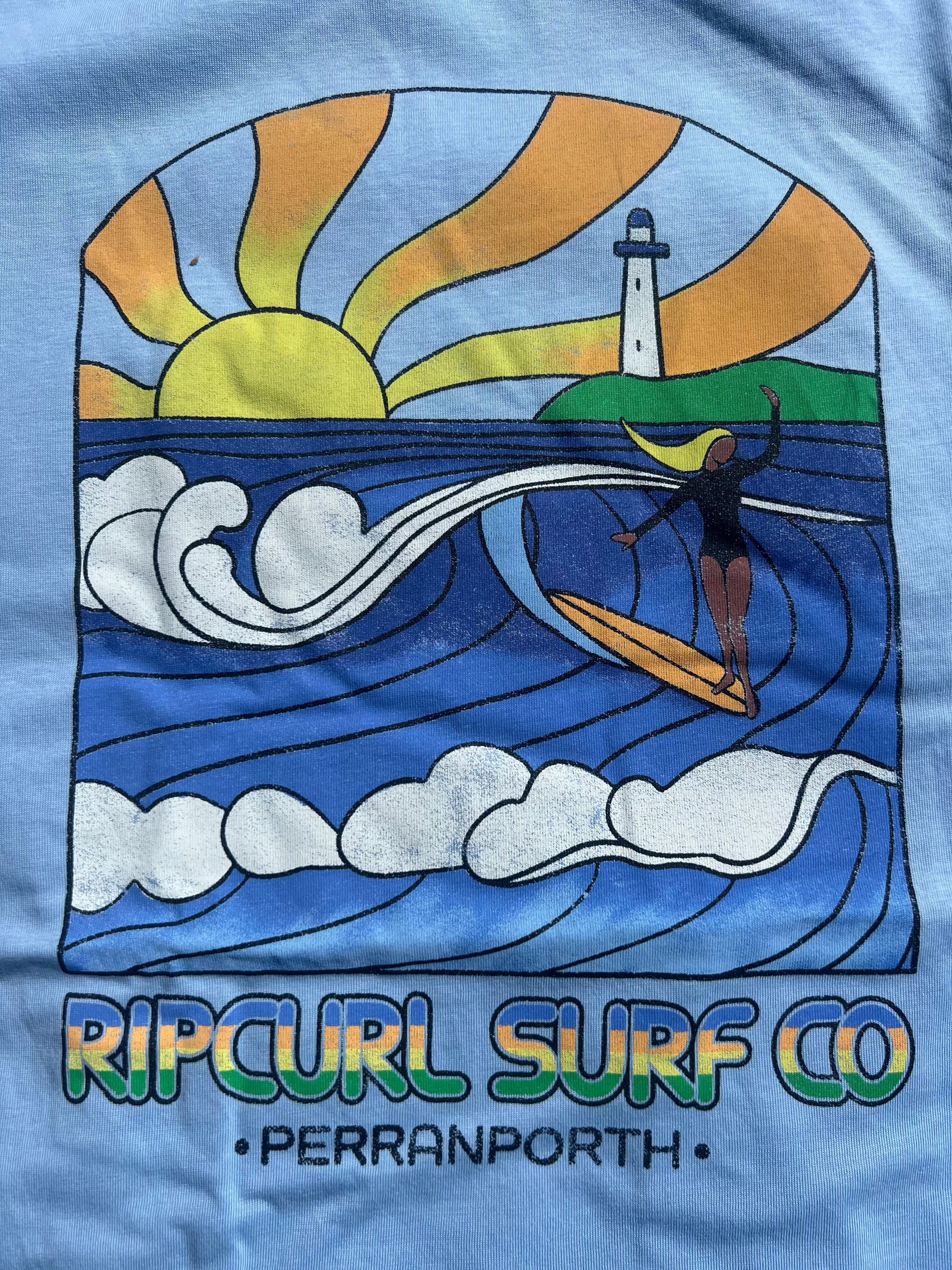 Stringers Perranporth Desto Tee - Mid Blue Women's T-Shirts and Vest Tops Rip Curl Women XS