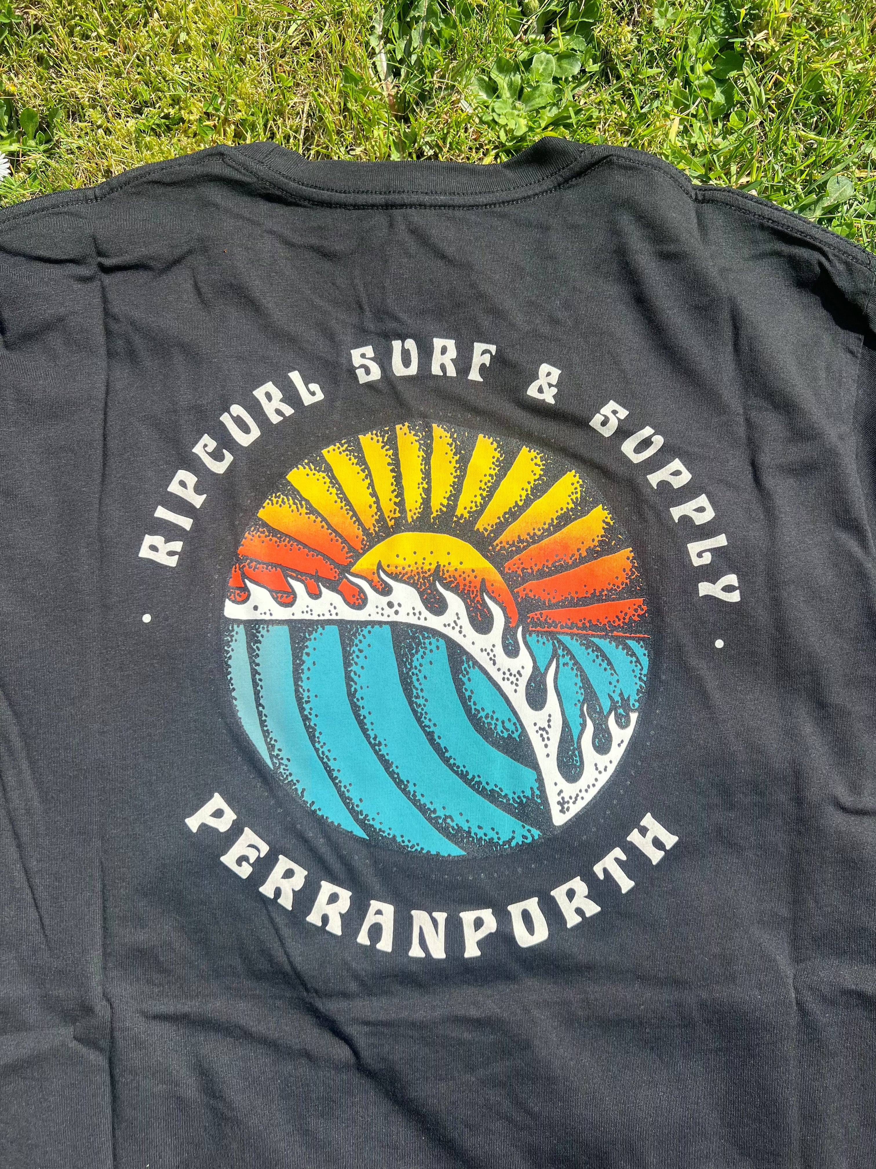 Sunset Perranporth Desto Tee - Black Men's T-Shirts & Vests Rip Curl
