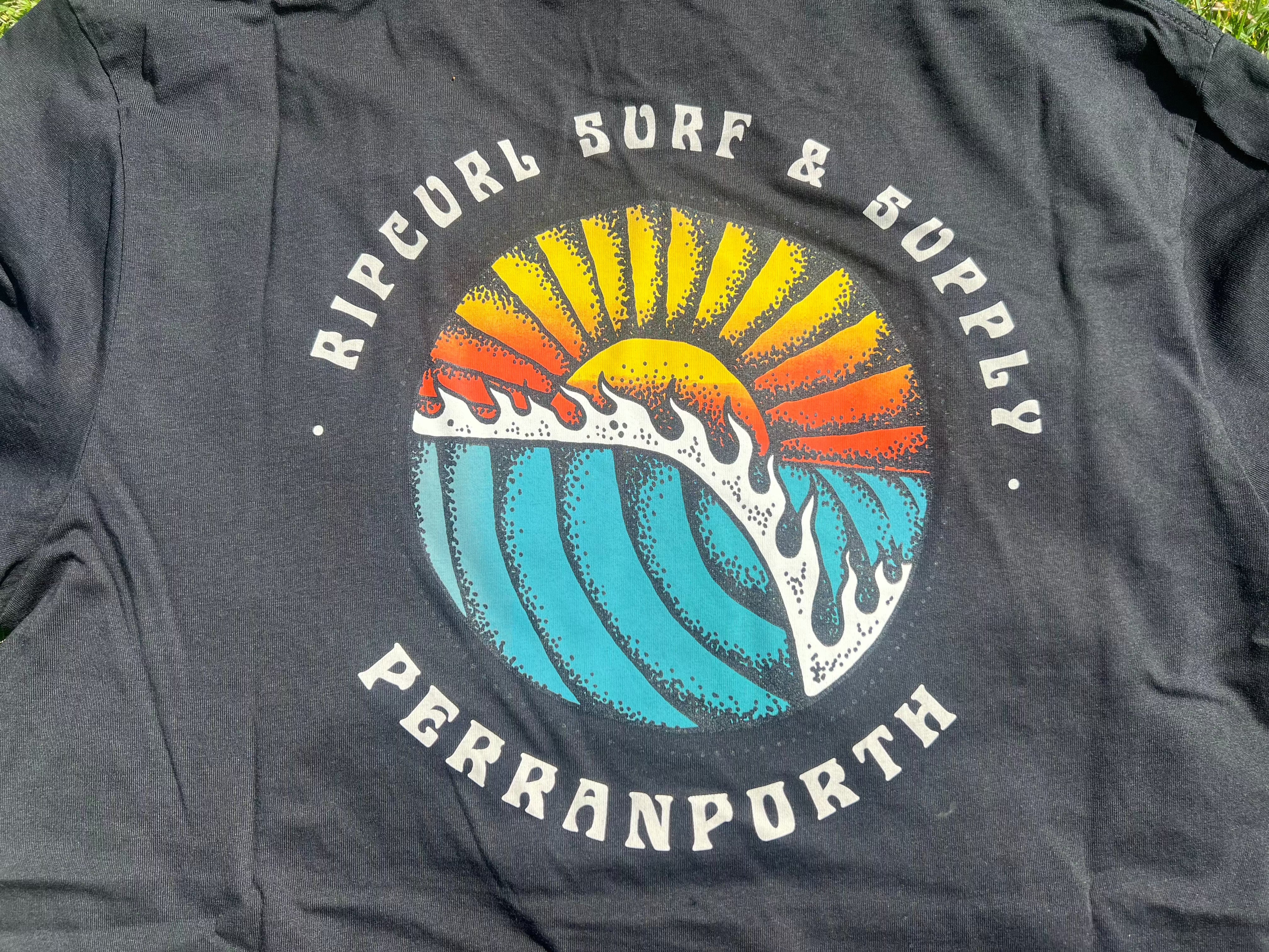 Sunset Perranporth Desto Tee - Black Men's T-Shirts & Vests Rip Curl S