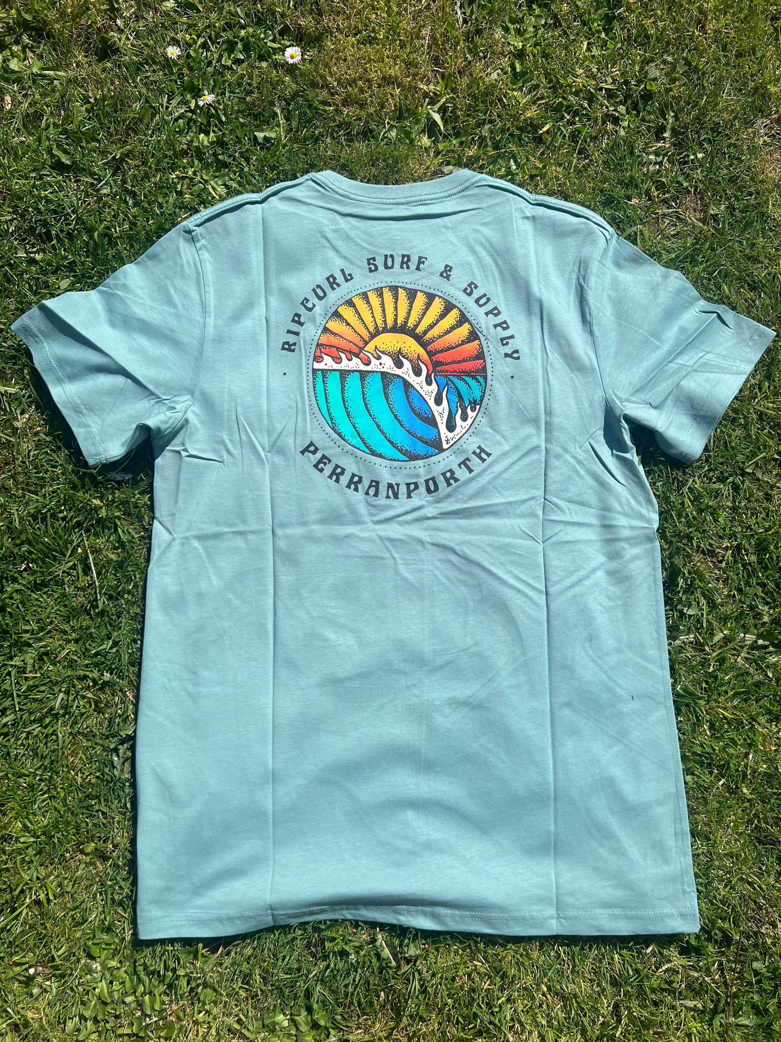 Sunset Perranporth Desto Tee - Blue Lagoon Men's T-Shirts & Vests Rip Curl