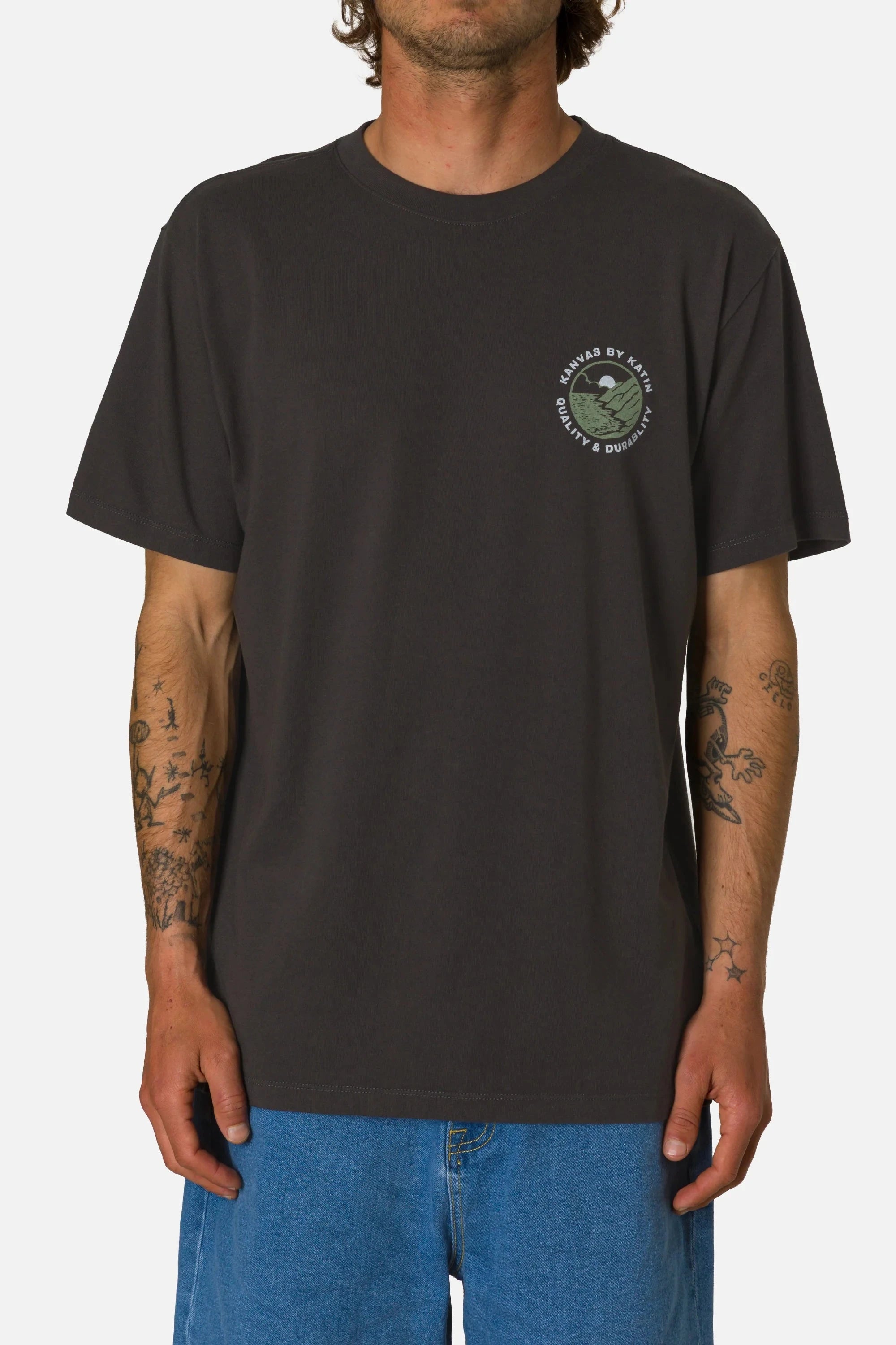 Sur Tee - Black Wash Men's T-Shirts & Vests Katin