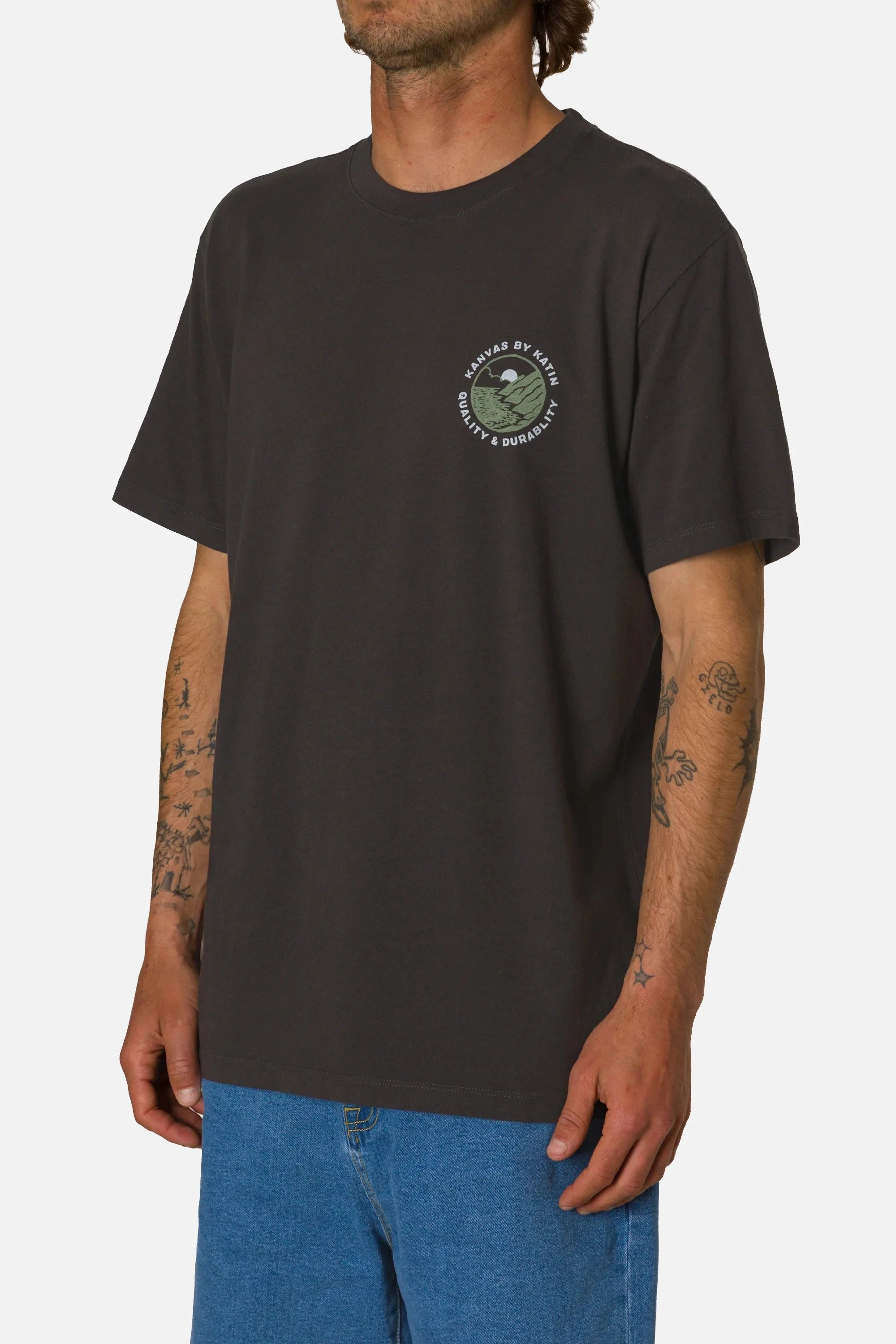 Sur Tee - Black Wash Men's T-Shirts & Vests Katin